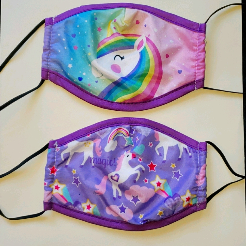 🦄Pair of NEW Girls Unicorn Masks🦄